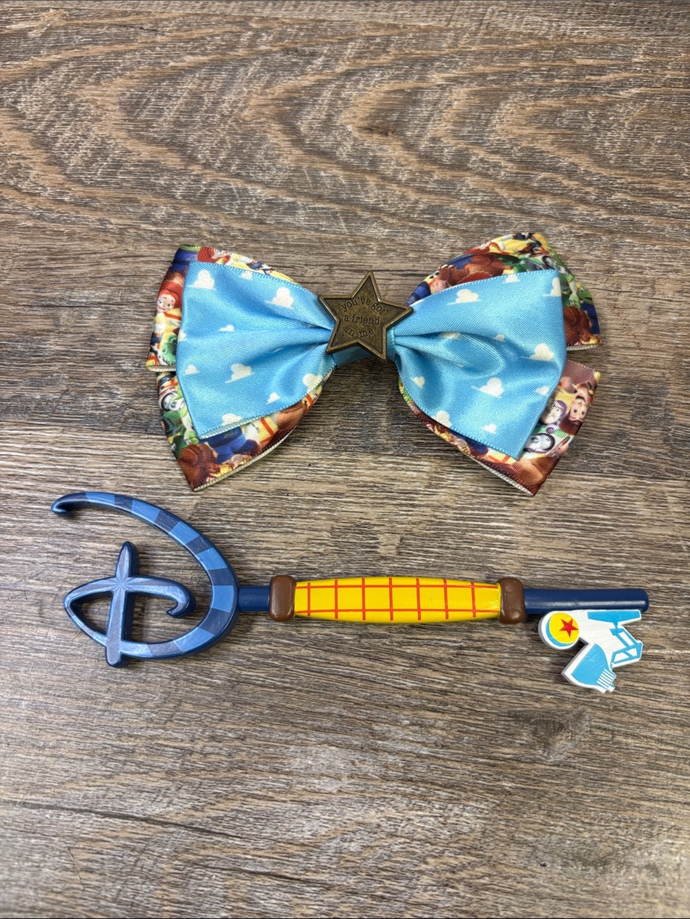 Disney Pixar Toy Story Hair Bow + Woody Disney “D” Hair Accessory Set